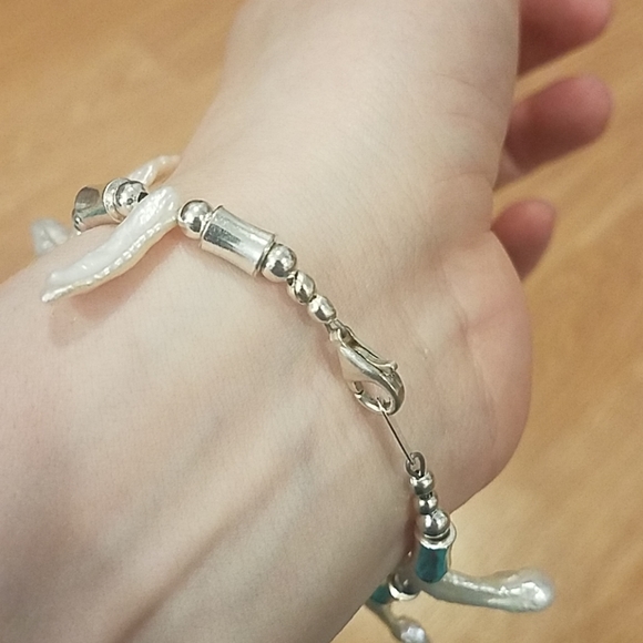 Sterling Silver Abalone Shell Bracelet - Picture 6 of 8